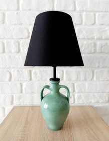 Resim Retro Now Yeşil Renk Amfora Aykli Abajur 