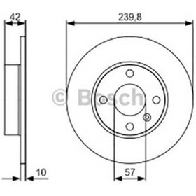 Resim Opel Astra H 1.6 2004-2010 Bosch Arka Disk 240mm 4 Bijon 2 Adet 