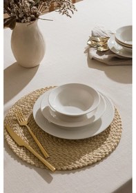 Resim Winds 18 Parça 6 Kişilik Porselen Yemek Takımı Ekru 