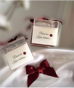 Resim Atölye Düş Düğün Nikah Kına Nişan Hediyeliği Kutulu Mum 25'li Paket 