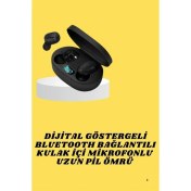 Resim Techno Stock Bluetooth Kulaklık Dijital Göstergeli Yüksek Ses Kaliteli Uzun Pil Ömrü 