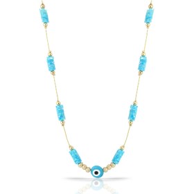 Resim Forentina Nazar Boncuklu Mavi Kolye 