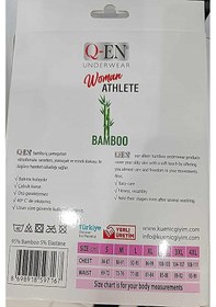 Resim Q-en Kadın Bambu Likralı İp Askılı Atlet 700 - 3 Adet 001 