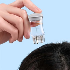 Resim 1pc Saç Uygulama Fırçası Saç Derisi Yağı Uygulama Topu Kök Fırçası Uygulama Şişesi Saç Derisi Masajı Saç Büyüme 