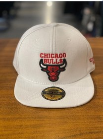 Resim Chicago Bulls Beyaz Renk Hip Hop Snapback Rapper Cap Şapka 