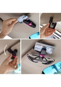 Resim Araç İçi Güneşliğe Takılan 2&apos Li Gözlük,kart,para Takmalık Aparat 4604 