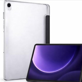 Resim Coverzone Samsung Galaxy Tab S8 Plus ile uyumlu Tablet Kılıfı Şeffaf Arka Kapak Smart Cover Katlanabilir Standlı Kalem Yuvalı Darbe Emici Koruyucu Tablet Kılıfı Akıllı Uyku Özellikli Mavi 
