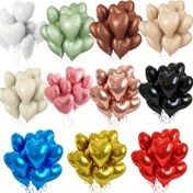 Resim 10 Adet Canlı Renkli Kalp Şekilli Folyo Balon, 18 İnç - Sevgililer Günü, Düğünler, Yıldönümleri ve Yaz Partileri İçin İdeal - Çeşitli Renkler, Güç Gerektirmez, Dayanıklı Alüminyum Film, Doğum Günü Balonları, Cadılar Bayramı Süslemeleri, Noel Dekorasyonları, Temalı Balonlar, Krom Balonlar, Yeniden Kullanılabilir Balon Garlandi, Parti Folyo Balonları, Yıl Dönümü Kutlaması, Düğün Dekoru, Uzun Ömürlü Süsleme, Hediye Alıcılar, Etkinlik Planlayıcıları 