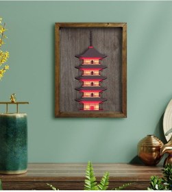 Resim Bk Home Minka Evi Tasarımlı Doğal Masif Ahşap Çerçeveli Tablo-1 (551089870) 