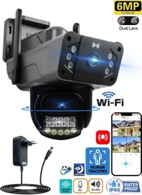 Resim Pro Rtx Çift 3024 Lensli Hareketli Wi-fi Akıllı Ip Güvenlik Kamerası Fullhd 1080p Türkçe O-kam Uygulama 