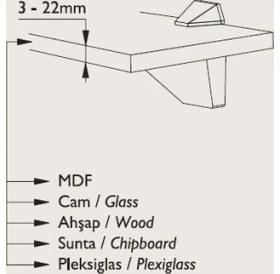 Resim Gürçay Hırdavat Ayarlı Raf Tutucu 5-28Mm 21.128 