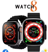 Resim Ekalitem Apple iPhone 7 Plus, 8 Plus Uyumlu Çocuk Yetişkin Siyah Akıllı Saat Watch 8 Son Tasarım T800 Ultra 