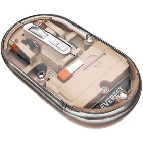 Resim Everest SM-BT29 Glassy Transparan 2in1 Bluetooth ve 2.4GHz Kablosuz Mouse 