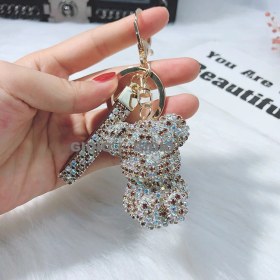 Resim Silver1 Gıoıo Yeni Ipek Eşarp Anahtarlık Kişiselleştirilmiş Inci Papyon Çanta Çekicilik Dokuma Anahtarlık (Yurt Dışından) 