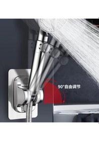 Resim Yapışkanlı Duş Başlığı Tutucu Ayarlı Siyah Siyah 