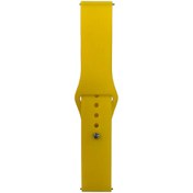 Resim Xiaomi Amazfit Pace Band Serisi 22mm Klasik Kordon Silikon Strap Kayış-Sarı 