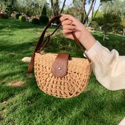 Resim Beige Dokuma Tote Çanta, Kahverengi Deri Tutacaklar ve Fermuar Kapanış ile - Dayanıklı Kağıt Malzeme, Kenar Boyama Detayı, Polyester Astar - Seyahat, Tatil ve Günlük Kullanım için İdeal, Seyahat Tote Çantası|Dokuma Tutacak Çanta|Fermuar Kapanış, Tote Çanta 