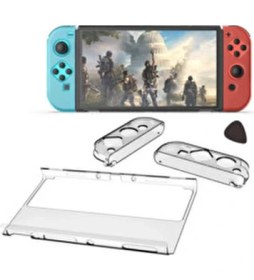 Resim Nintendo Switch OLED Kristal Shell Pc Kılıf Tam UYUM-TNS-1133/B 