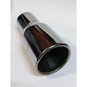 Resim Egzozcum 51 Mm. Antipas Iç Kaplamalı Yuvarlak Rüzgar Rüzgar Sesli Nikelaj Egzoz Eksoz Ucu Tekli 