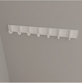 Resim Hepsi3boyutlu Modern Duvar & Kapı Baston Askılık - 7 Adet Beyaz J Askılık - Model No : 6 Beyaz 