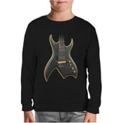 Resim Gitar Siyah Çocuk Sweatshirt 