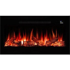 Resim Pagla 130 - Isıtmalı Elektrikli Şömine Sınırsız Renkli Cam Çerçeveli 