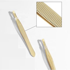 Resim Uniquem Gold Akustik Cımbız Serisi Kalın Düz Uçlu Kıl Tüy Kaş Cımbızı XLC516 