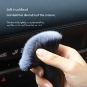 Resim 2 adet Ultra-Yumuşak Araba Detay Fırçaları - Nazik Toz ve Evcil Hayvan Tüyleri Temizleme, İç Mekan Temizliği için Ergonomik Sap, Koltuk ve Pencere Aksesuarları, Araba Temizleme Aksesuarları, Araç Bakım Araçları, Rahat Tutma, Dayanıklı Plastik 