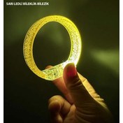 Resim Sarı Led Işıklı Baskı Yapılabilen Pilli Bileklik Bilezik 