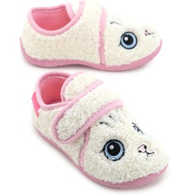 Resim Gezer Kız Çocuk Kışlık Tek Cırt Cırtlı Ayarlanabilir Rahat Taban Ev, Bahçe, Okul, Kreş Panduf Ayakka 