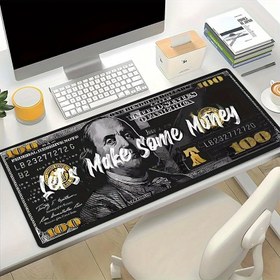 Resim Bir adet, "Parayı Çok Kazanalım" Dolar Soyut Sanat Fare Pedini, Büyük Soyut Sanat Oyun Fare Pedini, E-Spor Ofis Klavye Pedini, Bilgisayar Fare Pedini. 