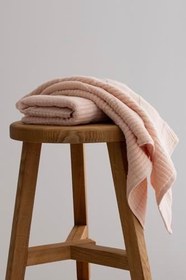 Resim Ivory Somon Bordürlü Mikro Fiber%100 Pamuk 2'li Banyo Havlusu Seti 50x90-70x140 1103A 