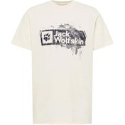 Resim Jack Wolfskin Brand T Erkek Beyaz Tişört 