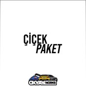 Resim Çiçek Paket Sticker -Siyah 