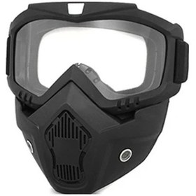 Resim Jet Kask Maskesi Şeffaf Siyah 