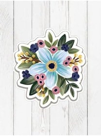 Resim Colorix Carpet Özel Kesim Çiçek Desenli Kaymaz Taban Paspas No: 117 Yeşil 60 x 65 