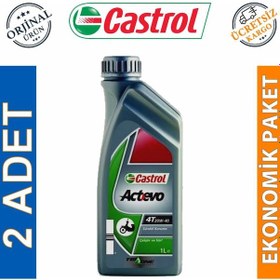 Resim Castrol Actevo 20W-40 4t 1 L 4 Zamanlı Motosiklet Yağı (2 Adet) N11.3672 