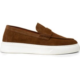 Resim Deery Erkek Hakiki Süet Taba Renk Loafer Ayakkabı - 02043MTBAP03 