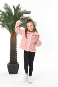 Resim berkokids Pembe Düğmeli Welsoft Polar Çocuk Ceket 