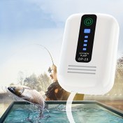 Resim Entegre Balık Tankı Aerator, CO2 Dispenser ile Sessiz Otomatik Akvaryum Hava Pompası, Pil-İletimli/USB Çift Kullanım, Lityum Pil, Su Hayvanları, Balık Pompaları ve Filtreler için 