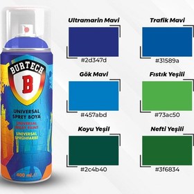 Resim Universal Akrilik Koyu Yeşil Sprey Boya Ral-6005 400 Ml 