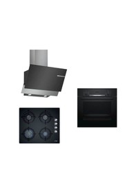 Resim Bosch 241 HBF514BB0T - POP6C6O10O - DWK65AD60R Siyah Ankastre Set 