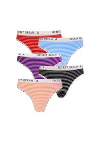Resim 5Li Kadın Pamuklu Secret Bikini Külot Iç Çamaşırı Kaliteli Diana-M-L-Karışık Çok Renkli 