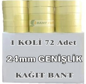 Resim Bant Evi Maskeleme Bandı 1 Koli 24mmx25mt Kağıt Boyacı Bandı 72 Adet 