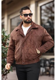 Resim Unisex Yeni Sezon Kahverengi Oversize Vintage Kadife Ceket Kahve Kdfe 