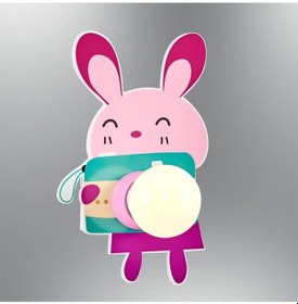 Resim Pembe Tavşan Aplik Çok Renkli 