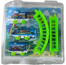 Resim Sıfır312 Raylı Vagonlu Pilli Thomas Tren Seti - 1 Lokomotif 2 Vagonlu Pilli Sesli Hareketli Tren Seti 