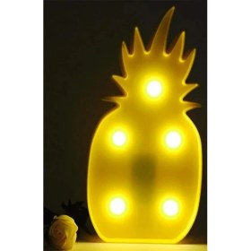 Resim Buffer® Ananas Şeklinde Ledli Dekoratif Eğlenceli Çocuk Gece Lambası 