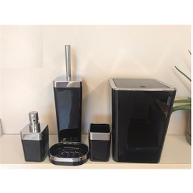Resim AROW ODESSA BANYO SETİ 5 PRC.LÜX AKRİLİK KARE SİYAH TR-3629 