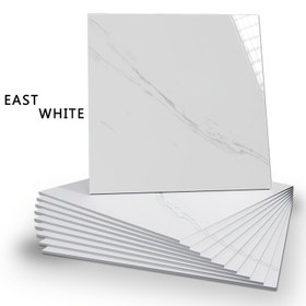 Resim 40 Adet Mermer Efektli Kendinden Yapışkan Faux Fayans Sticker'ları, Su Geçirmez PVC, Yıkabilir Duvar Sıkıştırmaları, Doğru Karşılaştırma Soyma ve Yapıştırma için Mutfak ve Banyo 